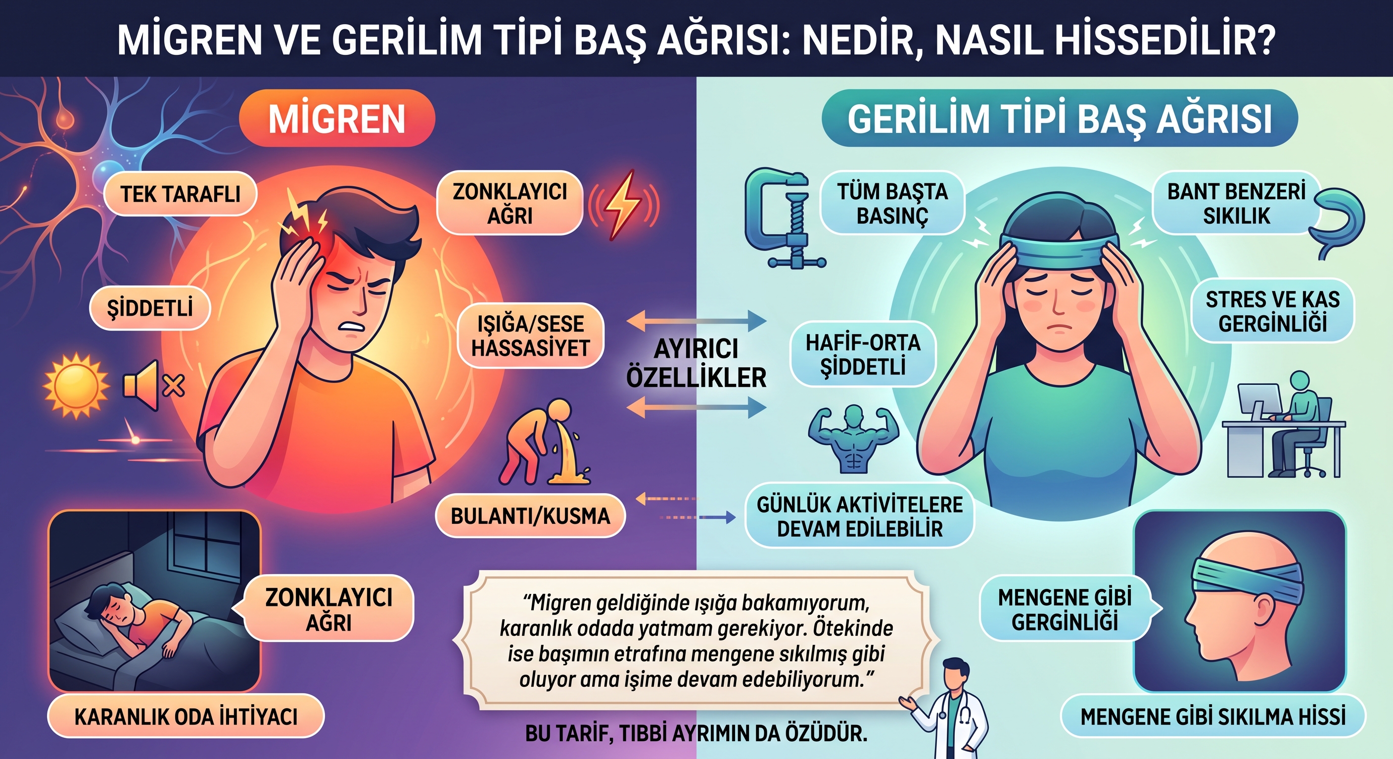 Migren ve Gerilim Tipi Baş Ağrısı